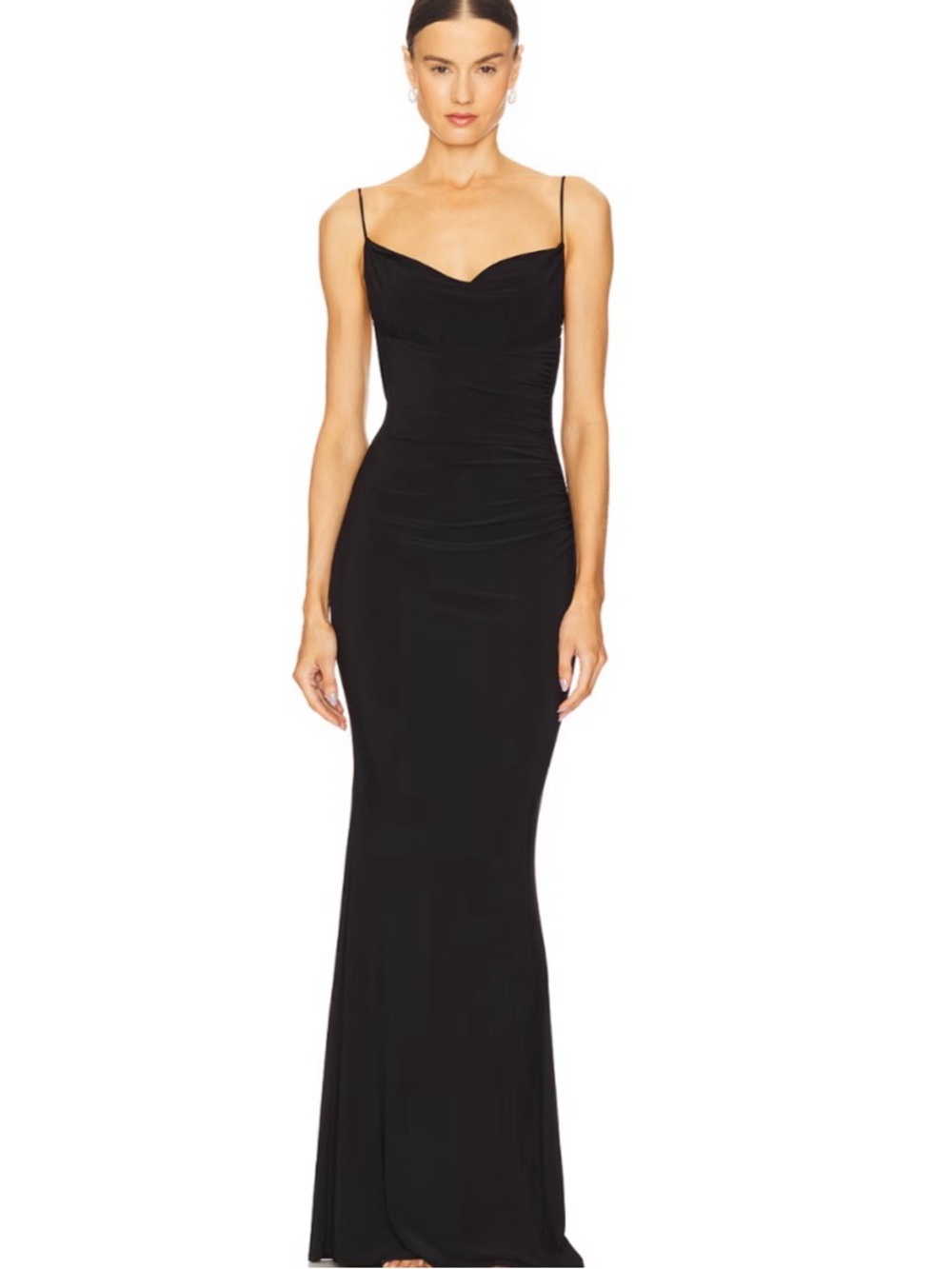 REVOLVE Katie May Surreal Black Backless Lace-Trim Slip Gown Like New - Picture 3 of 7